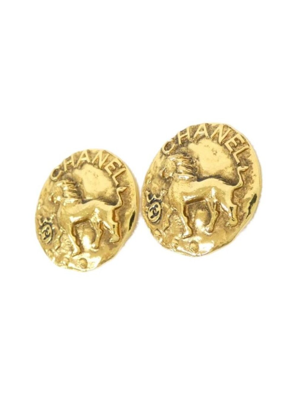 Chanel Vintage Earrings Gold - Picture 2 of 3